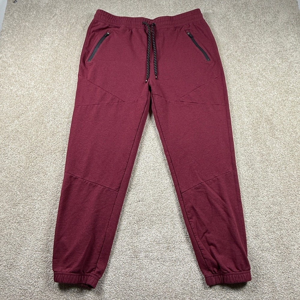 RSQ Youth Large 34x27 Burgundy Jogger Pants Athletic‎ Zipper Pockets